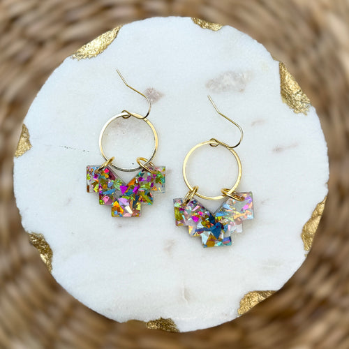 Stella Mini - Party Glitter - Acrylic Earrings