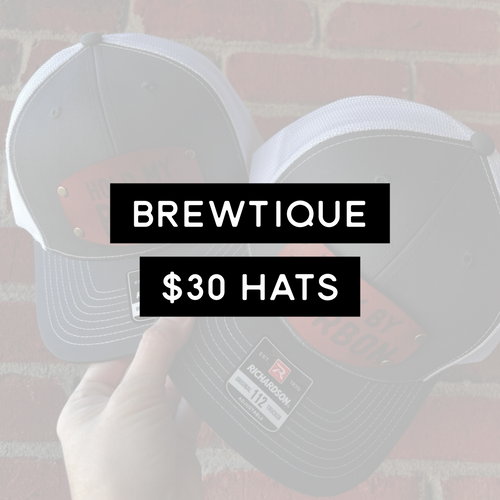 leather patch hat - BREWtique