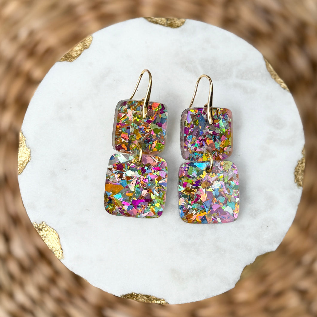 Mini Stacks - Party Sparkle - Acrylic Earrings