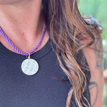Mudcloth Pendant + Holiday Necklace - Purple