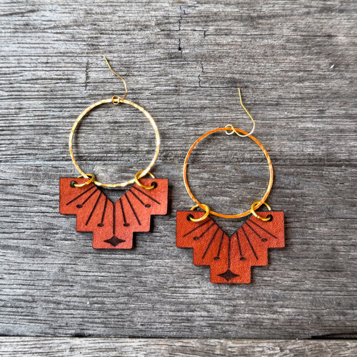 Stella - Buckskin - Leather Earring