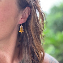 Iridescent Christmas Tree Earrings