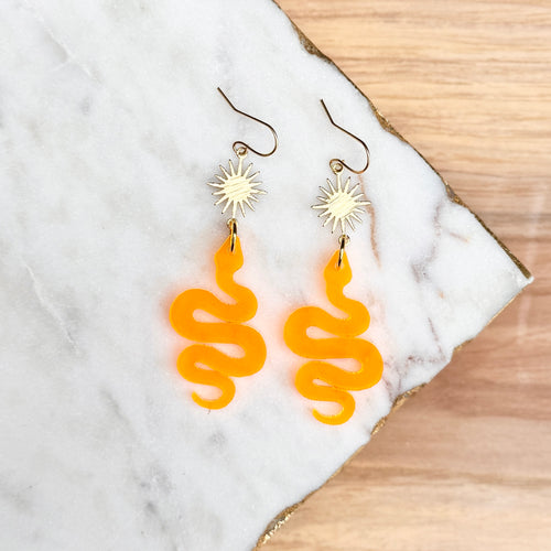 Britney Snake Drops - Fluorescent Orange