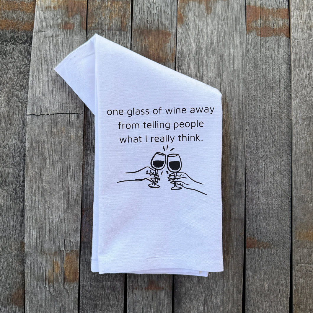 Tea Towel - Glass of Wine