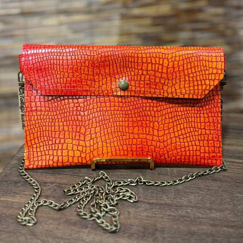 Go Small Zippered Crossbody - Cayenne Snake