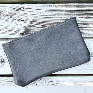 [raleigh leather] Clutch - Black Diamond Stitch