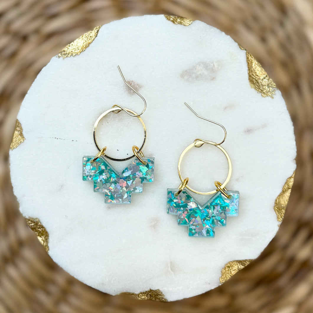 Stella Mini - Ice Blue - Acrylic Earrings