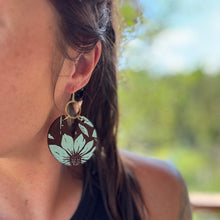 Viv - Hand Painted Patina Leather Earrings