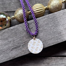 Mudcloth Pendant + Holiday Necklace - Purple