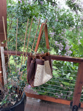Convertible Tote - Gold Gator Embossed + Caramel