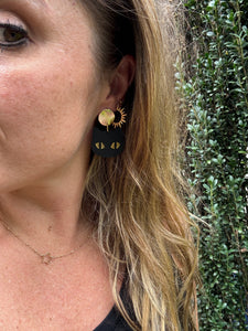 Midnight - Black Cat Earrings