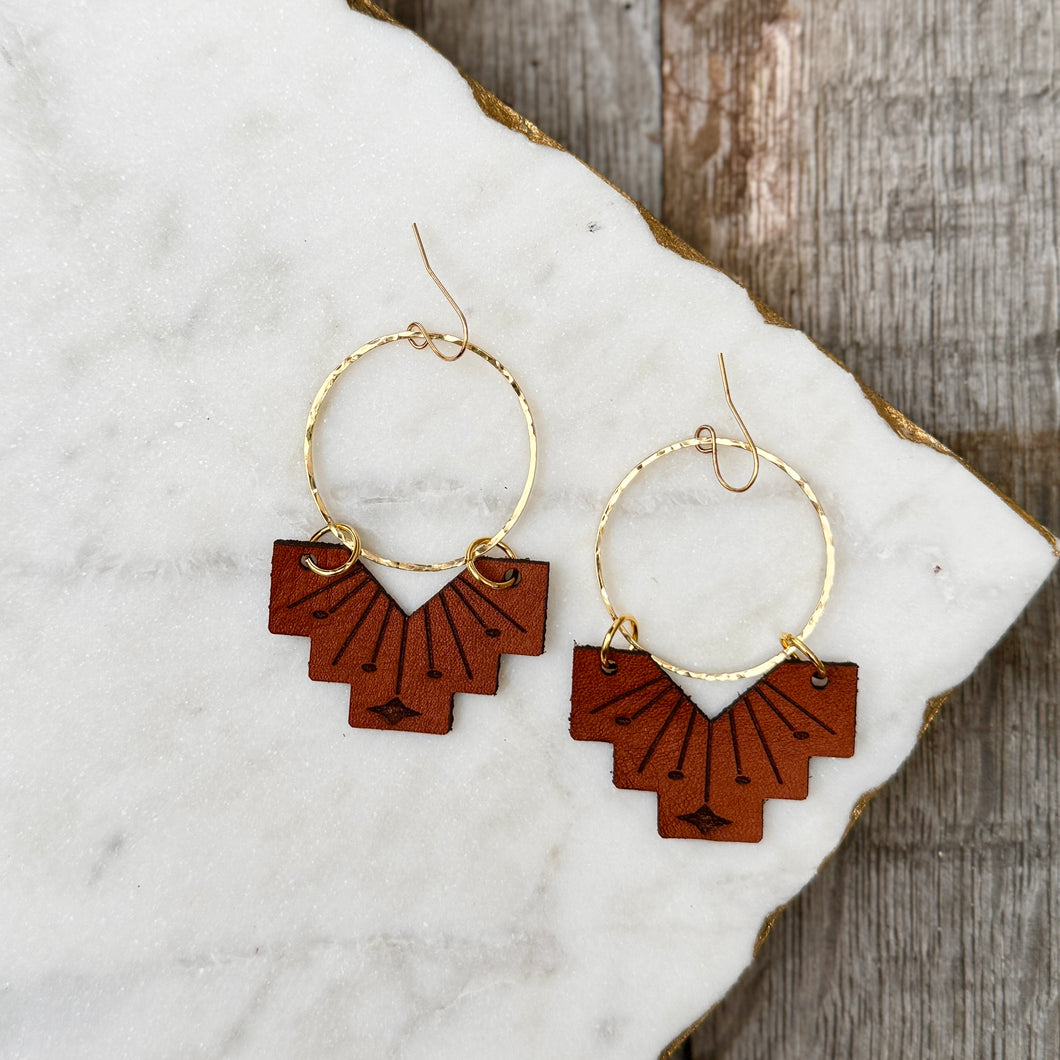 Stella - Buckskin - Leather Earrings