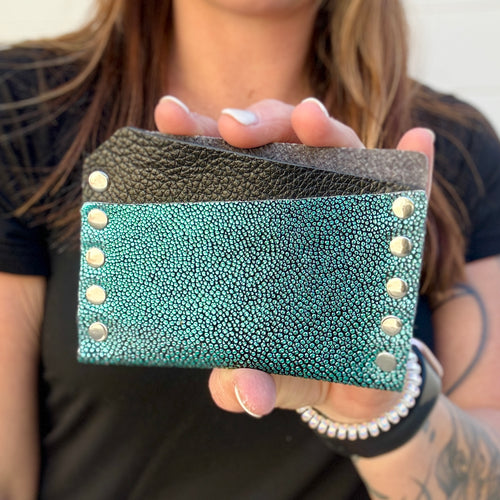 Card Wallet - Teal Stingray - 2