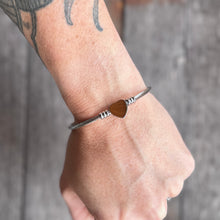 Personalized Heart Bangle Bracelet - Silver or Gold Tone