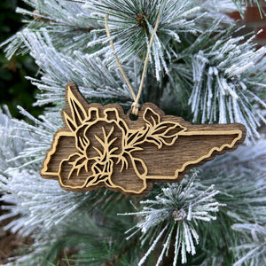 Tennessee Iris Wooden Ornament