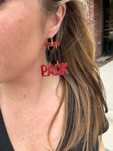 GO PACK - gold hooks Wolfpack earrings