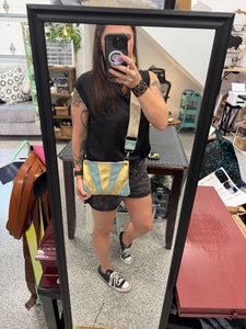 Go Small Zippered Crossbody - Minty Sage + Gold Sun