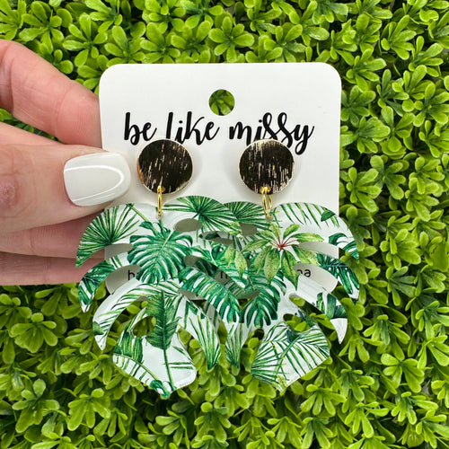 Monstera - Pretty Palms - Acrylic Earrings