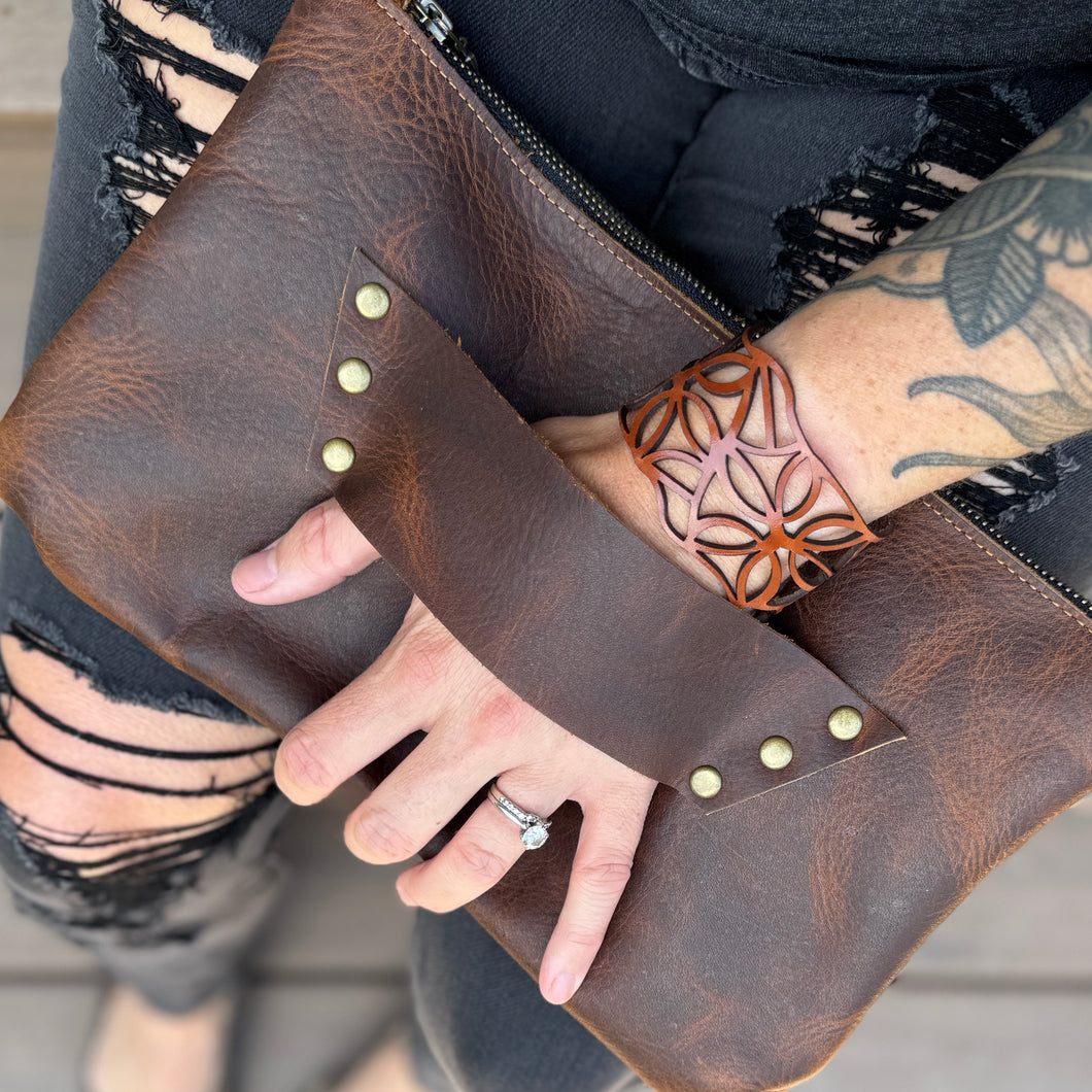 [raleigh leather] Clutch - Caramel
