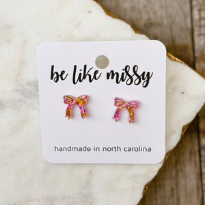 Stud Earrings - Bow - Cocktail Party