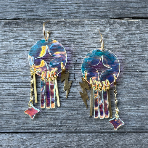 Opalite Boho Drops - Iridescent - Acrylic Earrings