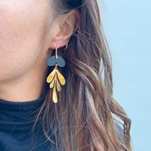 Gemma Drops - Matte Black - Brass & Acrylic Earrings