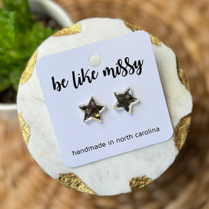 Star Studs - Champagne Glitter Arylic Studs