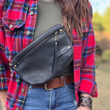 [raleigh leather] belt bag - black - crossbody bag