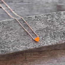 Personalized Mini Heart Necklace - gold, rose gold, or silver tone