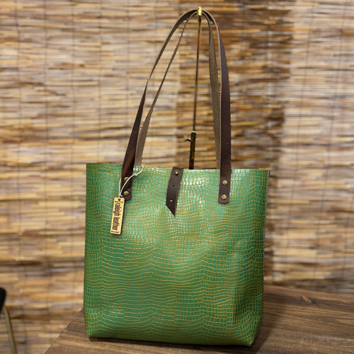 Tall Tote - Spring Green Snake