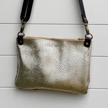 Go Small Miscellany Zippered Crossbody - Basketweave + Leopard