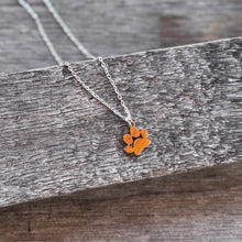 Personalized Mini Paw Print Necklace - gold or silver tone