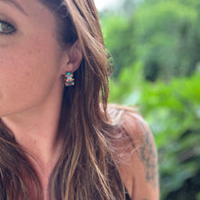 CZ Rainbow Hoops - Silver
