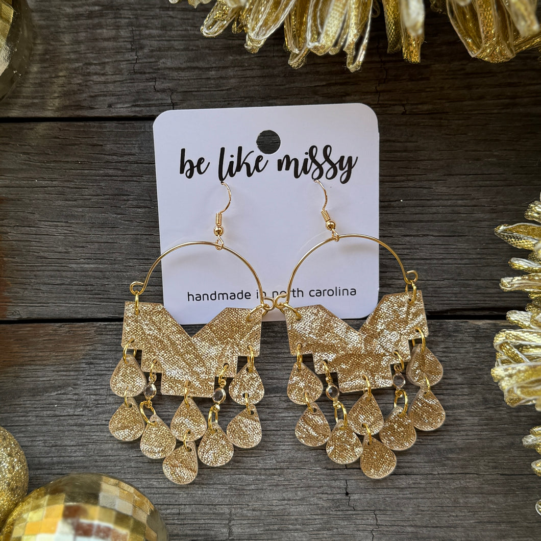 Remix Scarlett - Chandelier Earrings - Champagne Taffeta