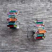 CZ Rainbow Hoops - Silver