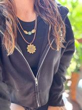 Simple Leather Necklace -  African Brass Pendant