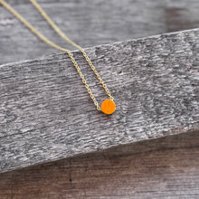 Personalized Mini Circle Necklace - gold or silver tone
