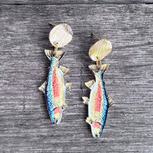 Rainbow Trout Fish Earrings
