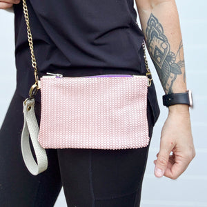 Mini Zippered Blush Bag - Floral Back