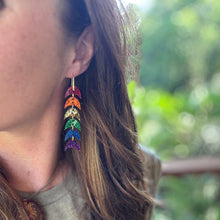 Rainbow Glitter Cascading Waves