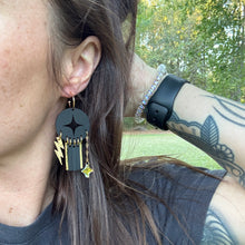Opalite Boho Drops - Onyx - Acrylic Earrings