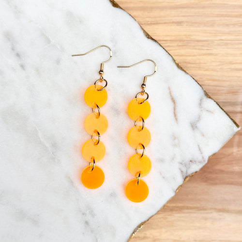 Cascading Drops - Fluorescent Orange