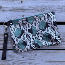 Large Zippered Wristlet - Green Snake