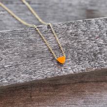 Personalized Mini Heart Necklace - gold, rose gold, or silver tone