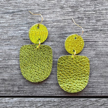 Leather Stacks - Metallic Chartreuse
