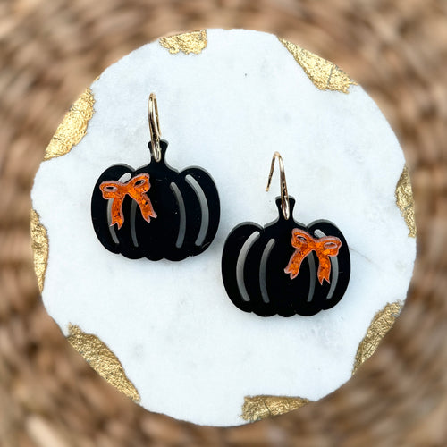 Matte Black Pumpkin Drops + Orange