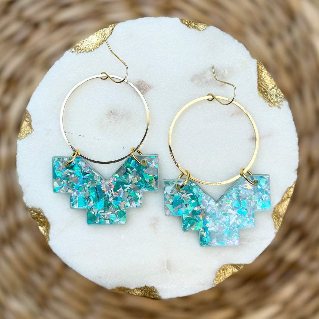 Stella - Ice Blue - Acrylic Earrings