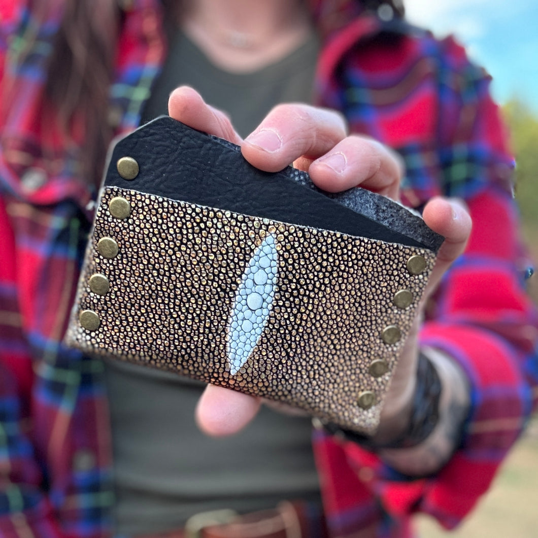 Card Wallet - Gold Stingray - 1