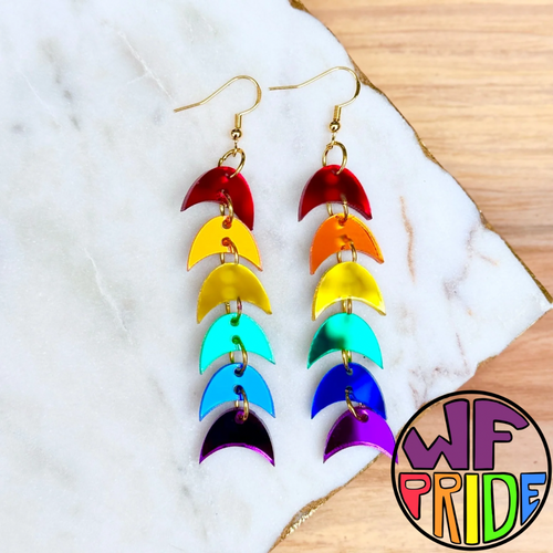Cascading Rainbow Waves - Gold