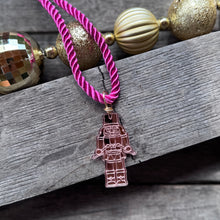 Mudcloth Pendant + Holiday Necklace - Pink